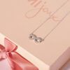 lant cu medalion in forma de inima cu diamante – „ania” (copiaza)